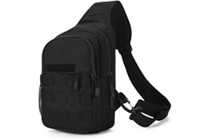 HUNTVP Zaino Monospalla Militare Tattico Uomo Borsa Petto Sportivo Molle Zaino a Tracolla per Sport Ciclismo Trekking Campeggio Escursionismo