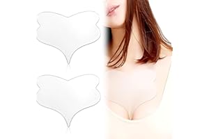 WHYCNJL 2 Stück Wiederverwendbare Silikonpads Gegen Brustfalten, Silikon Brustpolster Wiederverwendbare,Dekollete Anti Falten Pads,Glätten Sie Ihre Haut,für Frauen und Mädchen