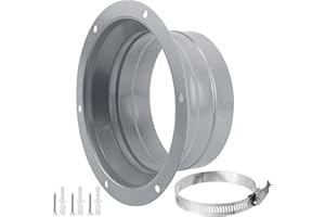 BOUGPENG Adaptador de Tubo de Ventilación ø100 mm brida de pared de metal con abrazaderas y tornillos conector de pared adaptador para manguera de aire Conector para Manguera de Aluminio Flexible