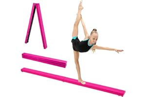 JF HOME BLISS 7FT 2.1M Folding Gymnastics Balance Beam for Kids – Gymnastics Equipment for Home Girls, Non-Slip Suede Surface, Portable & Foldable Gymnastic Beam for Training, Beginner to Pro