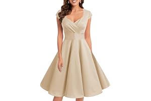 Bbonlinedress Women's Vintage 1950s cap Sleeve Rockabilly Cocktail Dress Multi-Colored