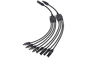 VIVLLEN 4 Y-Branch Solar Panel Connectors Adapte-Male Female Connector Solar Panel Extension Cable PV Wire Adapter