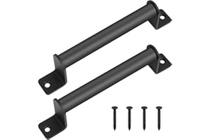 QJKEJI 2 Stück Türgriffe schwarz Möbelgriffe für Küchenschränke, Schrankgriffe Schwarz, Küchengriffe Schwarz Griffe Möbel Griffe, Schubladengriffe für Kleiderschrank Garage Schubladen Griffe