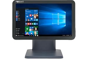 POSSAFE Windows POS Terminal with 15.6” LED Touchscreen Monitor, Intel i5 CPU, 8GB RAM, 128GB SSD – Integrated Hardware System Point of Sale for Retail & Restaurant