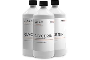 Area52 – Glycerin 3x1L technische Qualität mit 86,5% Reinheit – Vielseitiges Glyzerin für Frostschutzmittel, Schmiermittel, Weichmacher, Trennmittel & Feuchthaltemittel – Nur für techn. Anwendungen