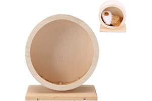 MMIAOO Rueda giratoria para hámsteres, hámster Running Toy – Rueda de madera silenciosa, para hámster cobaya, hedgehog chinchilla (32 cm)