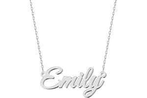 UMAGICBOX Exquisite Personalized Name Necklace|Choose from 14 Font Styles|Customizable 18K Gold Plated Stainless Steel & Sterling Silver Pendant|Unique Gift for Her
