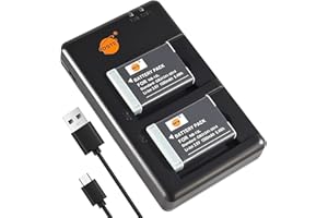 DSTE 2PCS NB-13L(1500mAh/3.6V) Batterie Ladegerät Compatible für Canon PowerShot SX740 HS,PowerShot G5X,G7X,G9X,G5 X Mark II,G7X Mark II,G9X Mark II,SX720 HS,SX620 HS Digital Kamera