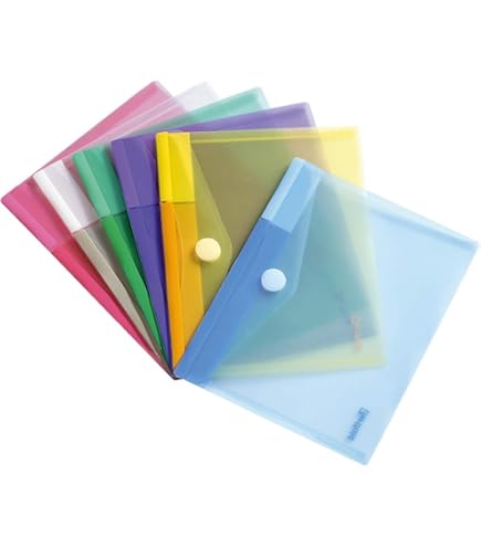 Buste In Plastica A5 Tarifold - Con Chiusura A Strappo, Colori Pastello Assortiti! - Foto 7
