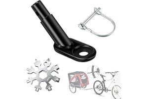 mellystore Gancio di Traino per Rimorchio Bici Attacco per Rimorchio Bicicletta Rimorchio per Bambini per Biciclette Gancio Traino Bici per Rimorchi di Bambini con 18 in 1 Snowflake Multi Tool
