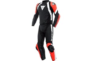 ‎DAINESE Dainese Avro 4 2-Teiler Motorrad Lederkombi, schwarz/rot/weiß, 50