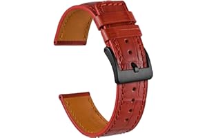 Ayadoo bracelet de montre, cuir véritable italien, bracelets de remplacement vintage avec boucle en acier inoxydable, bande passante 18mm 20mm 22mm