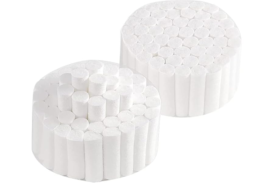 Dental Cotton Rolls & Cotton Wool Rolls 100 Pcs - Highly Absorbent Natural Cotton for Teeth Procedures,Nose Bleed Stoppers,Scaling,Fillings | Essential Nasal Plugs