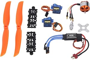 Eujgoov Borstlös Utgående Motor 1400KV, RC ESC-set, 8060 Propeller, för Flygplan Elektronisk Hastighetskontroll 30A Quadcopter Helikopter Tillbehör Kit Plane Aircraft