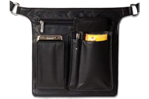 786 ONLINE SHOP Leder Kellnertasche Kellnerholster (319C) Kellner Holster Halfter Tasche Schwarz Neu