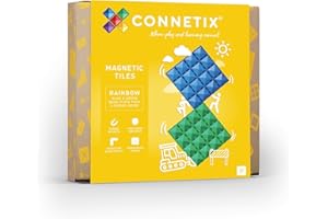 CONNETIX Arcobaleno Blu e Verde Pacchetto Piastra di Base, 2 Pezzi