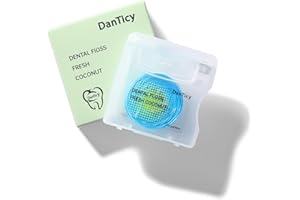 DANTICY Kokosnuss-Öl infundiert gewebte Zahnseide, Deep Clean Natural Vegetable Waxed Floss, Extra Wide Cleaning and Slides Smoothly & Easily, PFAS Free | Coconut Flavored (33 Yds x 1 Unit)