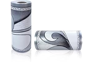 LUO YIYI Silver Grey Floral Molding Wallpaper Border Peel Stick Home Ceiling Decorative Border Corner Line Floor Tile Stickers Window Sills Door Frames 4inch by 32.8ft