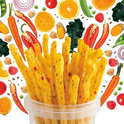 REALGOOD | POWERFUL SUPPLEMENT SNACKS MADE FROM FRESH FRUITS, VEGETABLES AND SUPERFOODS | 2 OF YOUR 5 A DAY | ANTIOXIDANT SUPPLEMENT | Red Pepper, Orange, Chia Seed &amp; Turmeric (6 x 40g)