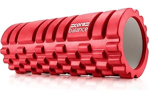 Core Balance Rulo de Masaje Muscular para Tejidos Profundos – Rodillo de Masaje para Aliviar Puntos de Tensión – Foam Roller Masajeador Deportivo – Rulo de Fisioterapia, Fitness y Gimnasio