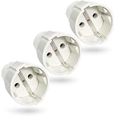 greate plug female schuko plug with strain relief | Pack of 3 - PVC protection contact coupling 230V, 2-pole, 16A &amp; 3,7kW - I