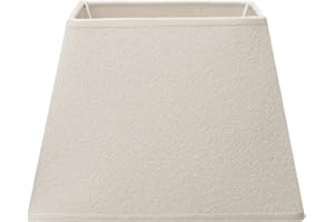 HOME SWEET HOME COLLECTION Home Sweet Home Style campagnard Abat-jour Melrose | carré | 20/20/14cm | Beige | Abat-jour en tissu de coton | pour douille de lampe E27 | testé RoHS | pour lampe de table