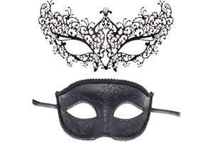 Lady of Luck Maskerade Paar Masken Venezianische Maske Set Maskerade Ball Maske Karneval Maskerade Maske für Frauen Männer Party Prom Ball Halloween