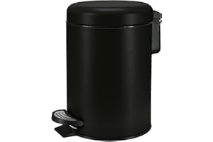 Kleine Wolke Kosmetikeimer One, Farbe: Schwarz, Material: Edelstahl/PP, Größe: Eimer 3 Liter 16,8 cm x 25 cm