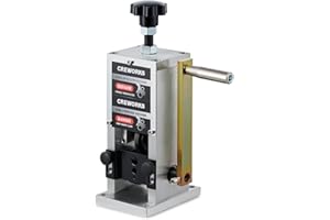 CREWORKS Macchina Spellacavi Manuale Professionale con 3 Diversi Piastre Foro e 5 Canali per Cavi da Φ1.5mm a Φ25mm Macchina Spelafili Manuale Sguainacavi Recupero Rame