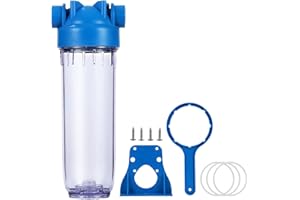 Geekpure 10-Zoll Ganzhaus Filtergehäuse - 3/4" BSP Messinganschluss - passend für 2,5" x 10" Filter