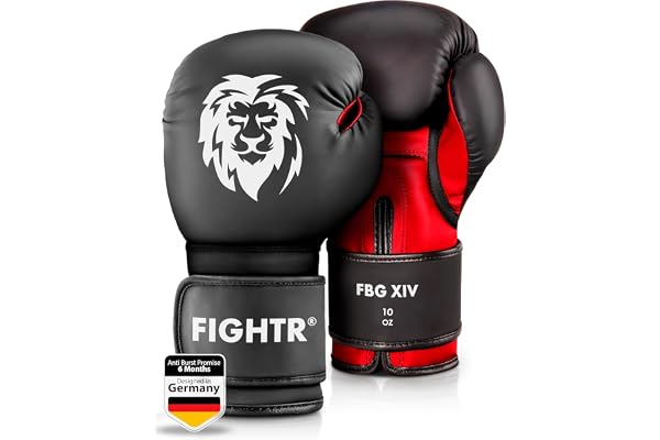 FIGHTR® Gants de Boxe – Protection et Stabilité Maximales | Gants pour Boxe, MMA, Muay Thai et Kickboxing | Tailles 8–16 oz, Sac de Transport Inclus