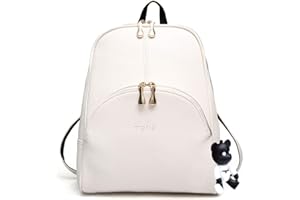 AINUOEY Donna Borse a Zaino Borsa a Zainetto Elegante Tracolla Zaini Firmate Marca Zainetti Antifurto PU pelle 76602 1 pz Bianco