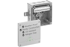 Spelsberg Abox 060 AB-6² - Professional IP66 Junction Box with Raised Screw Terminal Block - VDE Certified, External Fixing Points for Industrial & Outdoor Areas (Grey)