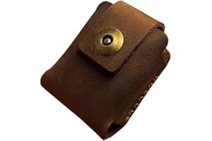 Berfea Etui na zapalniczkę z prawdziwej skóry osłona paska kieszeń pudełko ochronne etui kompatybilne z zapalniczką Zippo