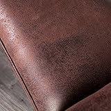 DESIGN SITZBANK „BRUNO“ vintage Kunstleder Optik gepolstert braun 100 x 35 cm - 4