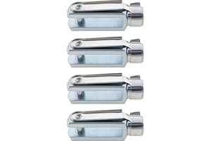 Be In Your Mind 4 Piezas M8 Horquilla Larga con Pasador de Resorte Rosca Derecha Varilla de Cilindro de Aire Extremo de Horquilla Rosca Hembra Conector en Y 58 Mm de Longitud