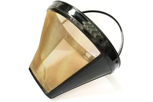 YIOKII Filtre à café conique réutilisable pour 4 tasses N°2 - Compatible avec la plupart des cafetières Cuisinart, Krups et autres cafetières à cône #2