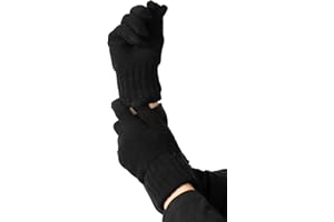 Embouro Guanti 100% Cashmere per le Donne, Guanti in Maglia Jersey ultra Morbidi da Donna in Puro Cashmere per l'inverno