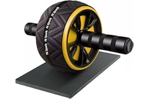 GENERIC FK Sports Ab Roller With Large Knee Mat - Ab Roller Exercise Wheel for Abdominal & Core Strength - Ab Wheel for Home & Gym Fitness - Abs Roller Wheel for 360° Workout - Gym Equipment