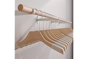 FADIADEM Appendiabiti a Parete per Indumenti, espositore per Abbigliamento al Dettaglio, Asta per Appendere Multiuso, Appendiabiti per Armadio, Appendiabiti, Appendiabiti per casa/Commerciale