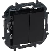 LEGRAND 398228B Double Composite Switch 10AX, Nilo&eacute; Step, Anthracite | 10AX Double Composite Switch or Switch for Recessed In