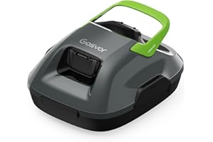 Gosvor Robot Piscine sans Fil, Aspirateur Piscine avec Autonomie de 90 Minutes, Nettoyage Automatique avec Fonction de stationnement Automatique, Nettoyeur de Piscine Compact, Idéal pour 80㎡(Vert)