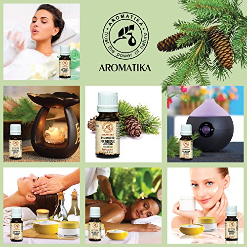 Fichtennadel Öl sibirisch 100 % naturreines ätherisches 10ml, 0,33 oz, Fichtenöl, Reine & Natürliche Fichtennadelöl, Fichtennadeln – Abies Sibirica Russland – Tanne guten für Beauty /Stressabbau /Baden /Körperpflege/ Wellness /Schönheit /Aromatherapie/ Entspannung /Massage/ SPA/ Aroma diffuser / Duftlampe / Inhalation / Zimmer auffrischen / Kosmetik / Unverdünntes/ Therapeutische / Alternative medizin / Glasflasche, von AROMATIKA - 3