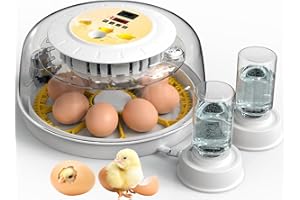 DEZHXHE 8 Egg Incubators for Hatching – Incubator for Eggs Automatic Turning, LED Egg Candler & External Water-Adding, 360° Viewing Window, Ideal for Chicken, Duck, Goose, and Quail Eggs