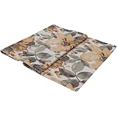 Jakarlı Dokuma Dekoratif Runner 45x140 cm | Sarı &Ccedil;i&ccedil;ekli Desenli