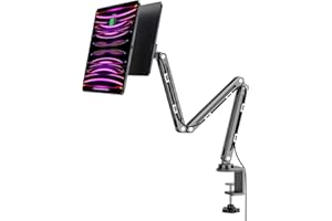 KU XIU Supporto Magnetico Ricarica Wireless per iPad Pro 13'' M4 (2024), Lega Alluminio iPad Stand per Scrivania, Supporto Tablet Pieghevole Regolabile 360° cavo USB C da 2 Metri