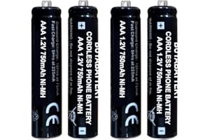 SOLUMINATE 4 x Rechargeable AAA Cordless Telephone Batteries 750mAh 1.2V NiMH BuyaBattery suitable for BT, Siemens Gigaset and Panasonic Phones