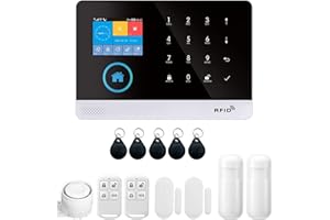 Splenssy 433 MHz Wireless WIFI + GSM Sistema di allarme a composizione automatica Display LCD Sensore porta Sensore di movimento PIR Smart Home Sistema di allarme antifurto