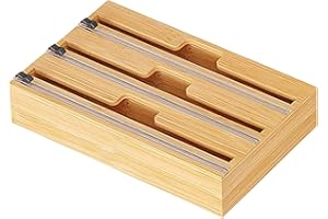 PEOSEVI Taglia Pellicola Da Cucina, Organizer Da Cucina Efficiente E Cassetto Per Dispenser, Dispenser Per Organizer Per Carta Pergamena In Foglio Di Alluminio Per Cassetto Della Cucina, 3 Slot