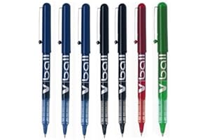 PILOT-7 Rotuladores V-BALL 0,5 (3 Azules, 2 Negros,1 Rojo y 1 Verde)